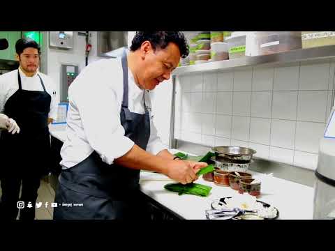 Chef Hugo Ortega makes Tamal de Pollo con Mole Negro