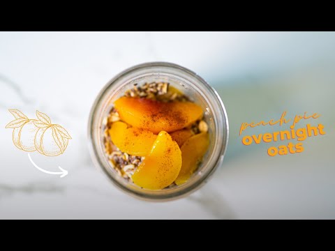 Peach Pie Overnight Oats #Shorts | The Hangry Woman