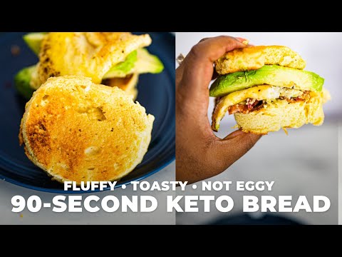 90 SECOND keto bread with almond flour | The Hangry Woman