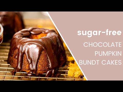 Diabetes-friendly mini chocolate pumpkin bundt cakes | The Hangry Woman