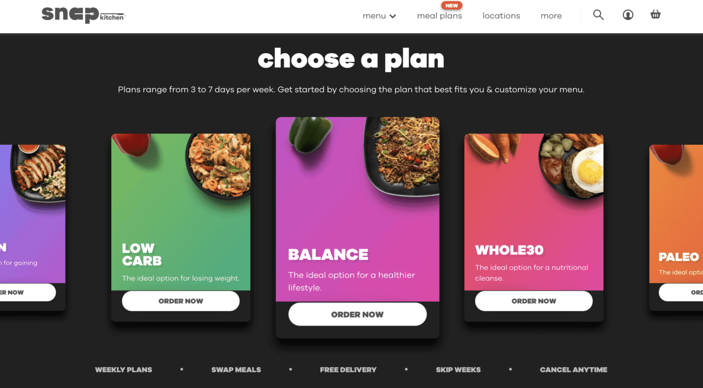Snap Kitchen Meal Plan