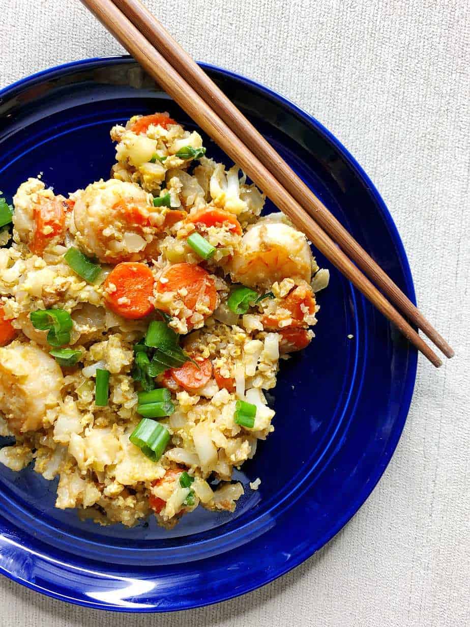 Cauliflower Shrimp Fried Rice Keto Friendly » The Hangry Woman