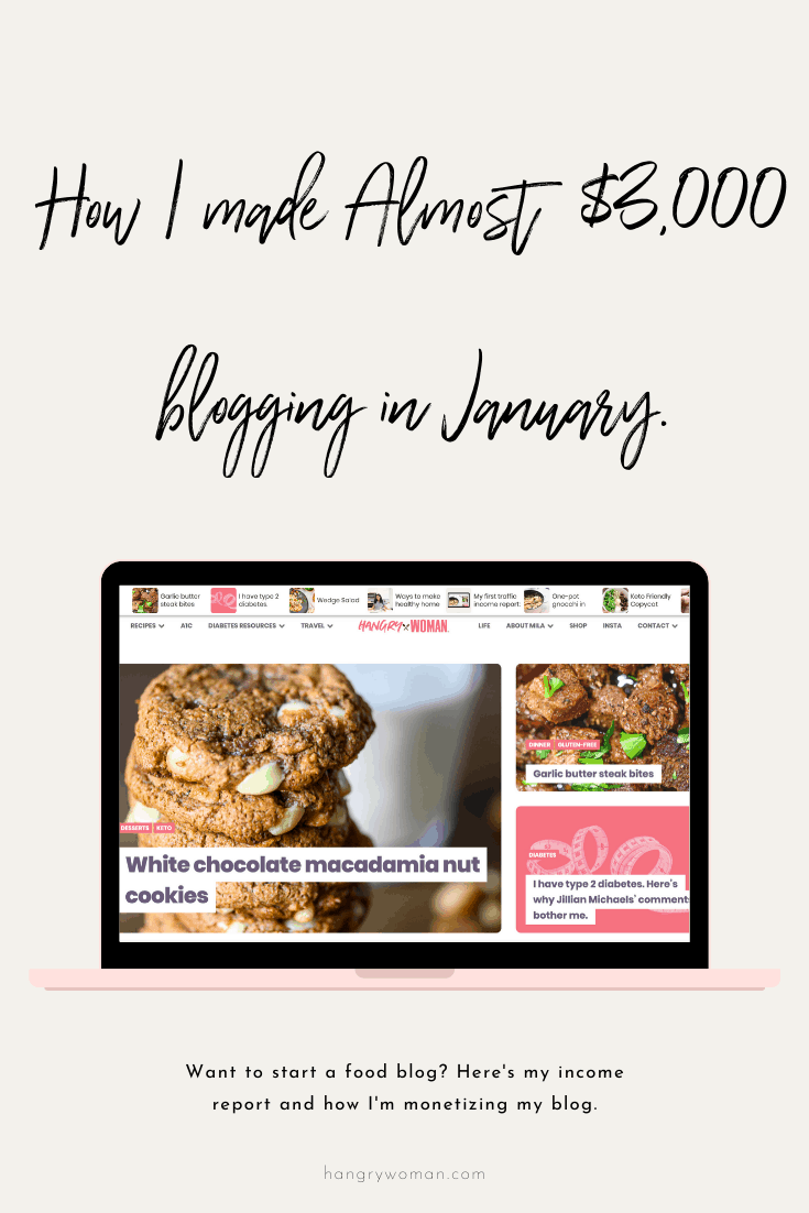 pinterest graphic - blog income report