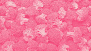 Broccoli in a pink overtone