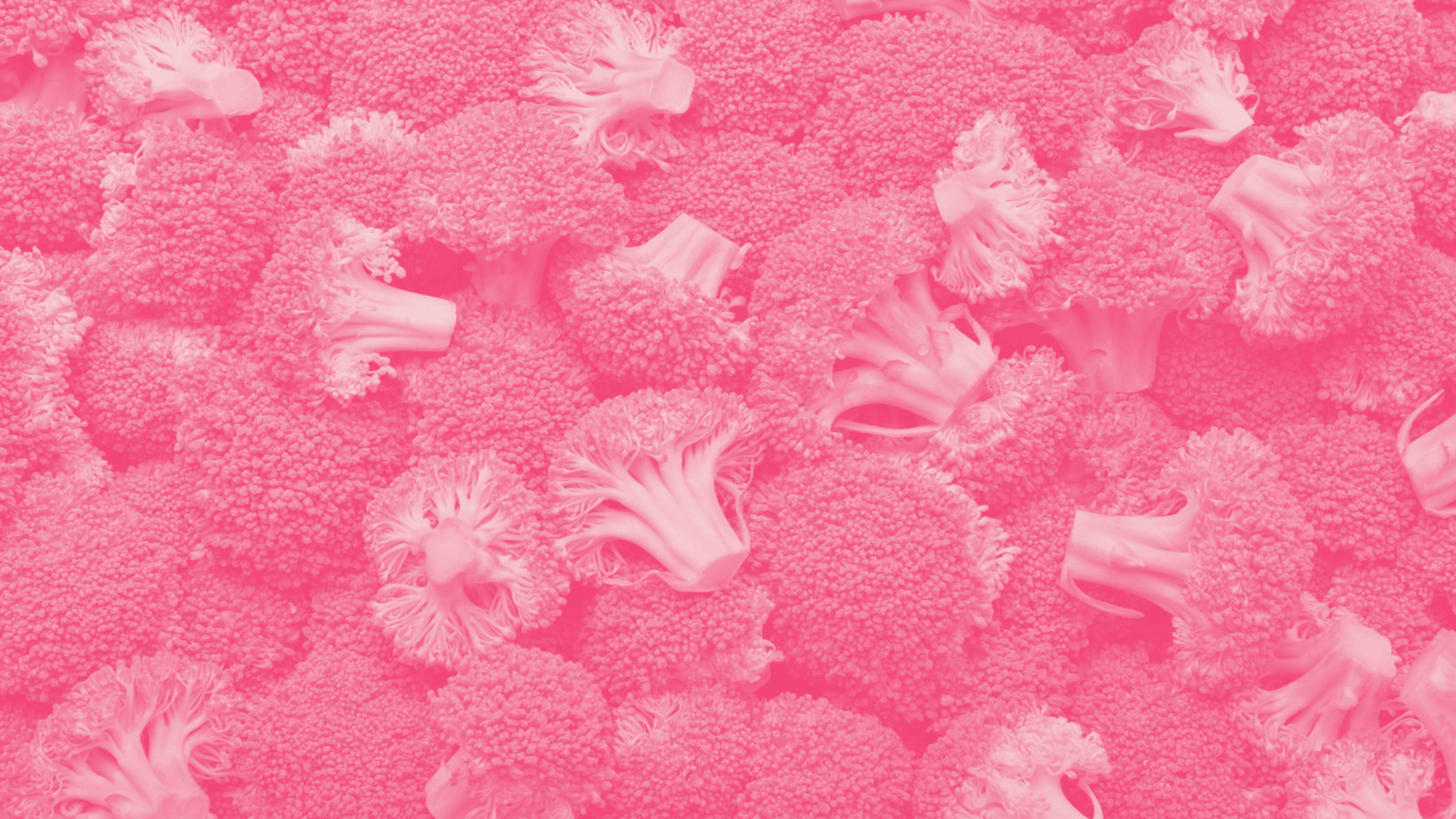 Broccoli in a pink overtone