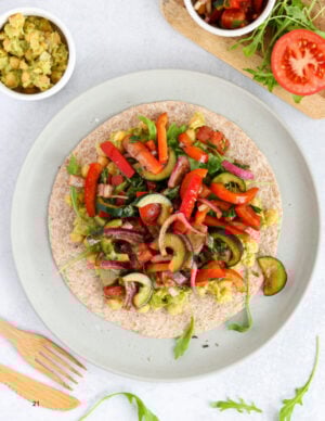 Veggie Wrap Flat Lay