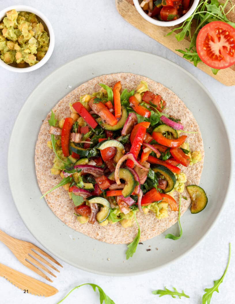 Veggie Wrap Flat Lay