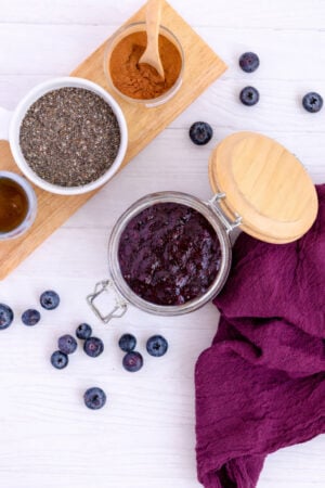 Flatlay of Chia Jam