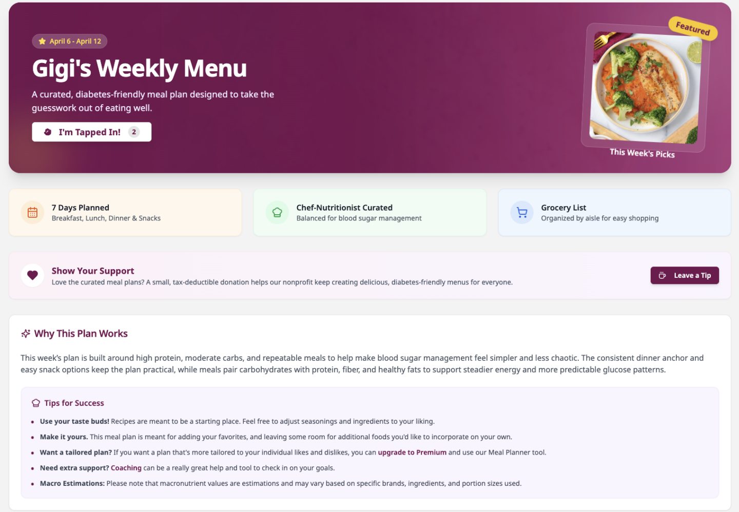 Glucose Guide Diabetes Meal Plan