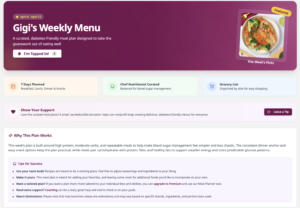 Glucose Guide Diabetes Meal Plan