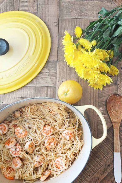 lemon pasta with shrimp