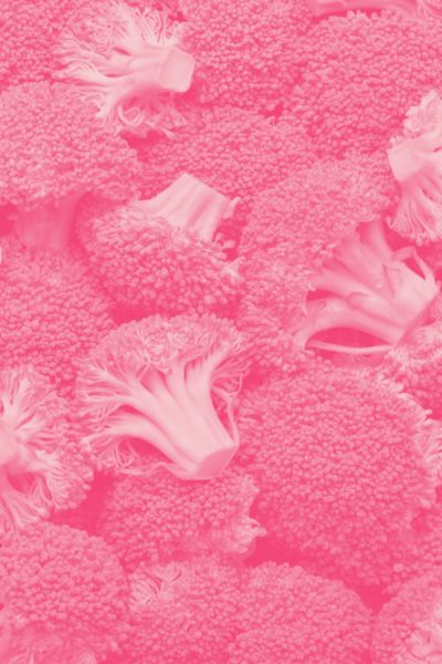 Broccoli in a pink overtone