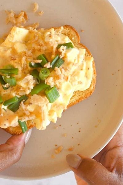 egg salad on a plate