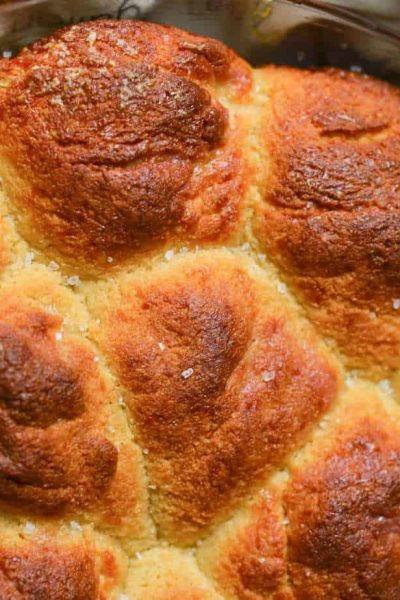 Keto dinner rolls in a flat lay setup