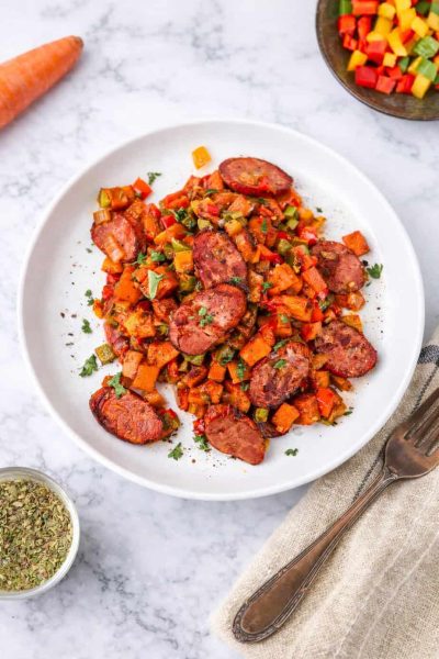Sausage and Sweet Potato Skillet